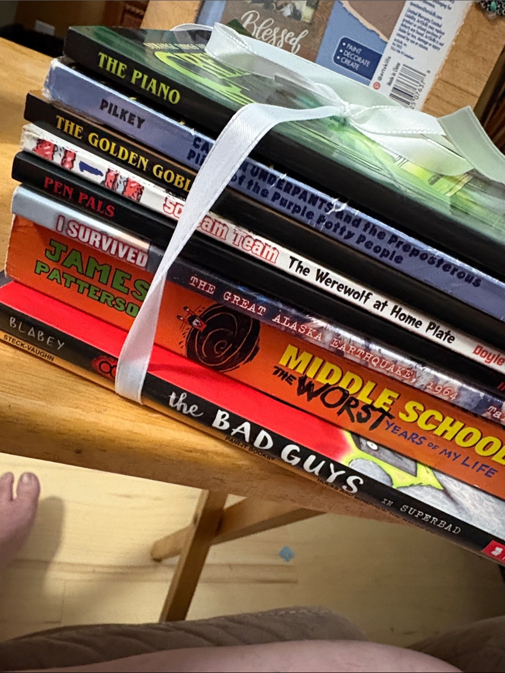 Stack of Assorted Kids' Books in Red, Black and Orange - Gift Bundle